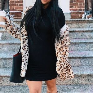 Black long sleeve bodycon dress